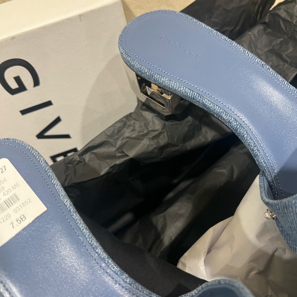 NEW Givenchy Denim G-Cube G logo kitten heel mules - Picture 5 of 16